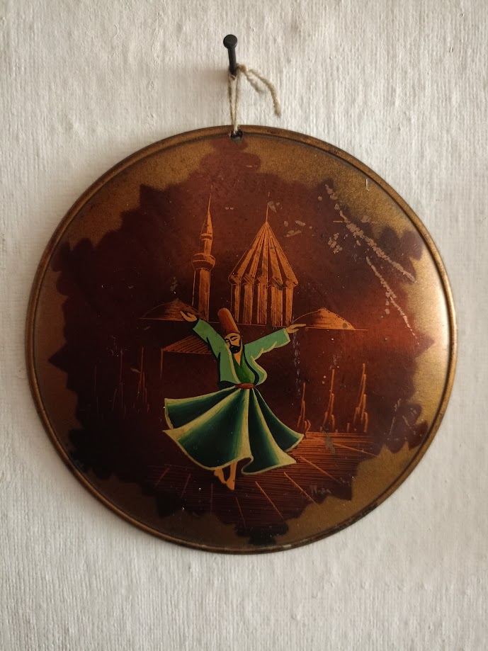 ESKİLERDEN MEVLANA BAKIR DUVAR TABAĞI - EL İŞLEMELİ.