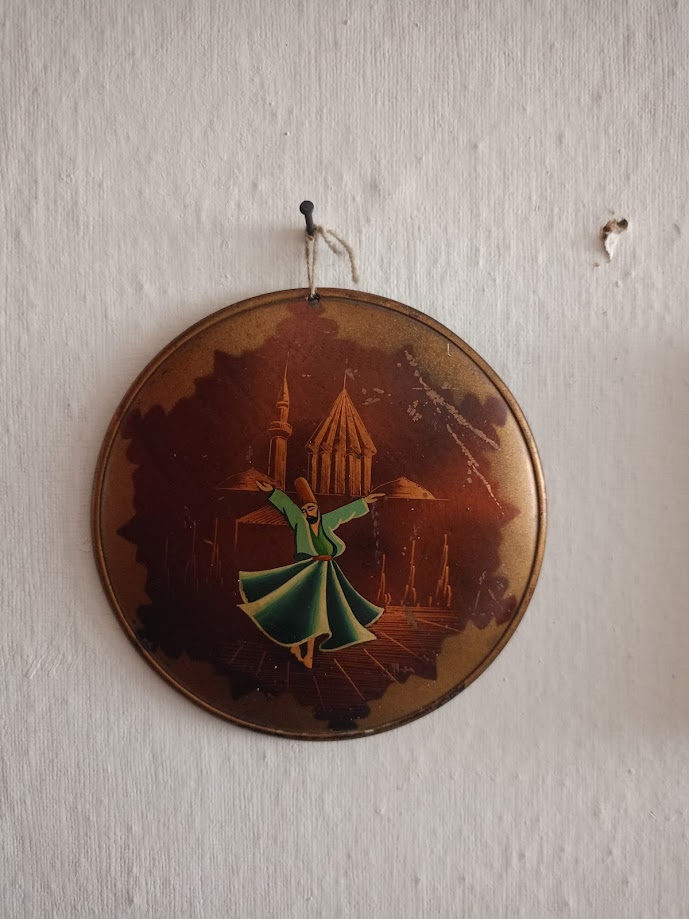 ESKİLERDEN MEVLANA BAKIR DUVAR TABAĞI - EL İŞLEMELİ.