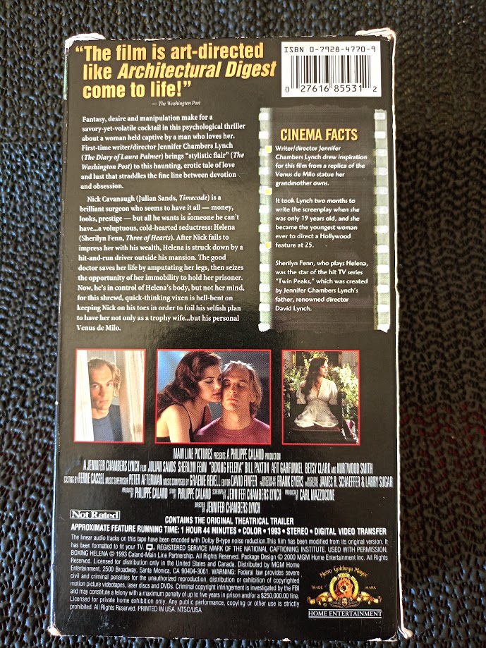 BOXING HELENA VHS VİDEO FİLM KASET.