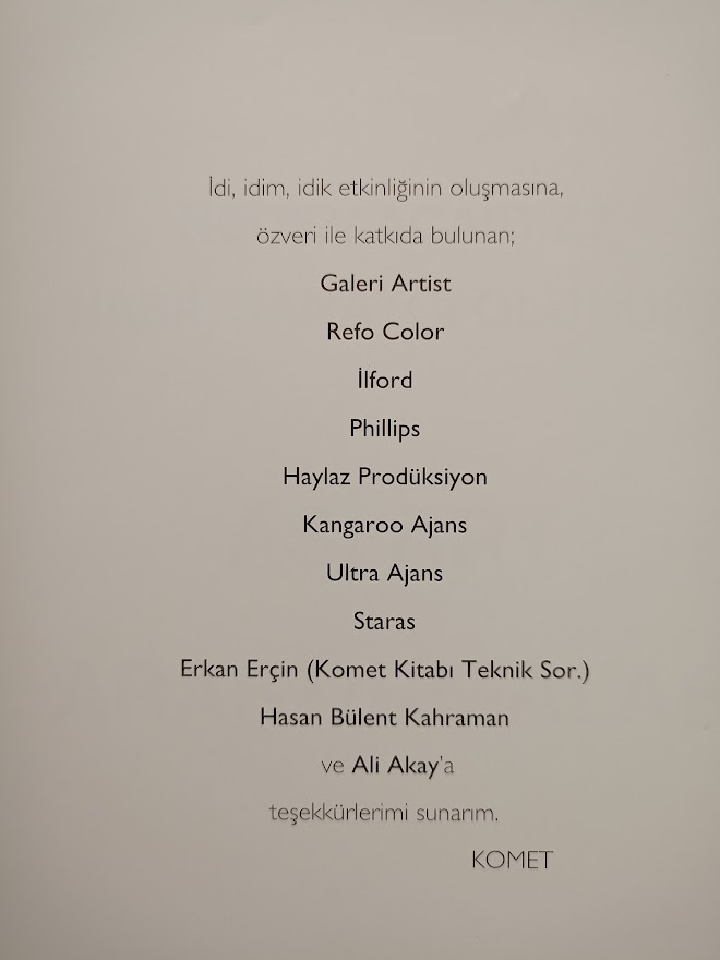KOMET KİTABI İDİ İDİM İDİK [ GÜRKAN COŞKUN 1941-2022 ]