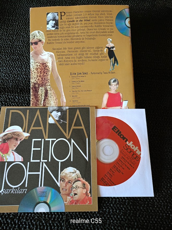PRENSES DIANA ve ELTON JOHN ŞARKILARI. KİTAPCIK + CD İLE BERABER.