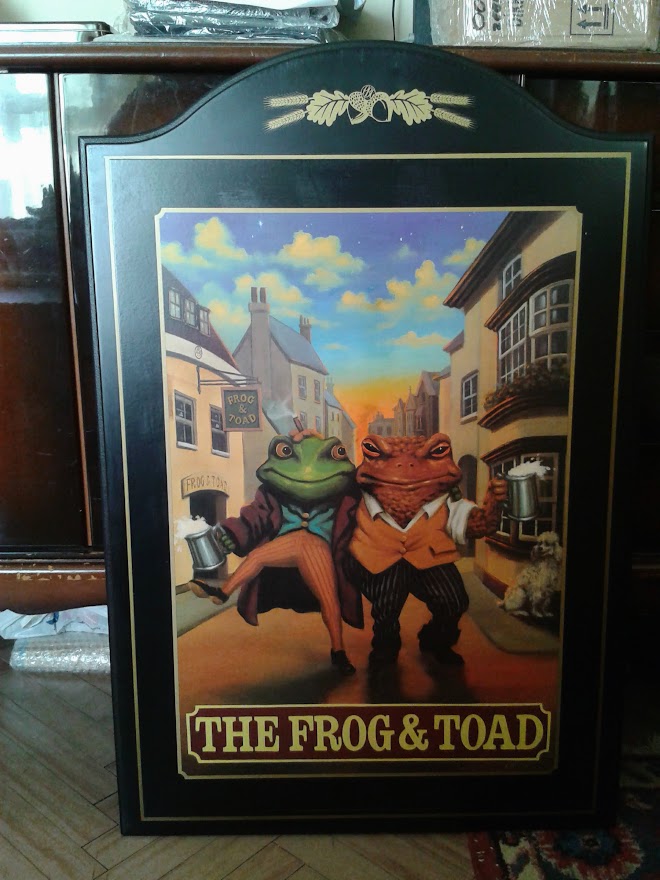 İNGİLİZ PUB RESMİ. THE FROG and TOAD VİNTAGE, DEKOR, KOLEKSİYON.