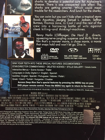 DEEP BLUE SEA / MAVİ KORKU / SNAPCASE / 1999