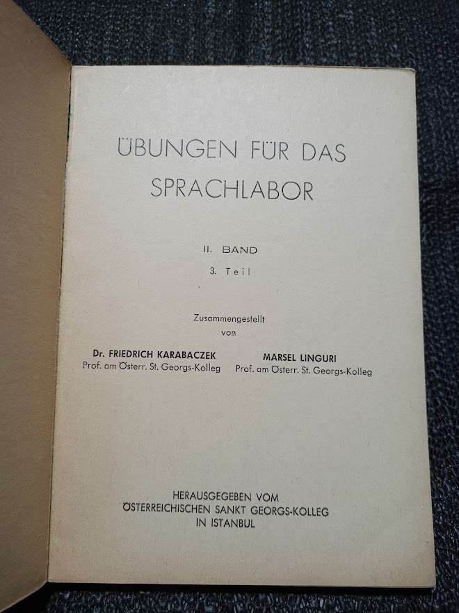 ÜBUNGEN FÜR DAS SPRACHLABOR II. BAND 3. Teil ..
