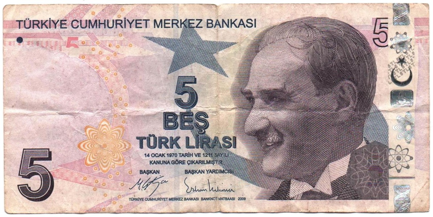 HATALI BASIM 3.TERTİP 5TL. NADİR BULUNTU.