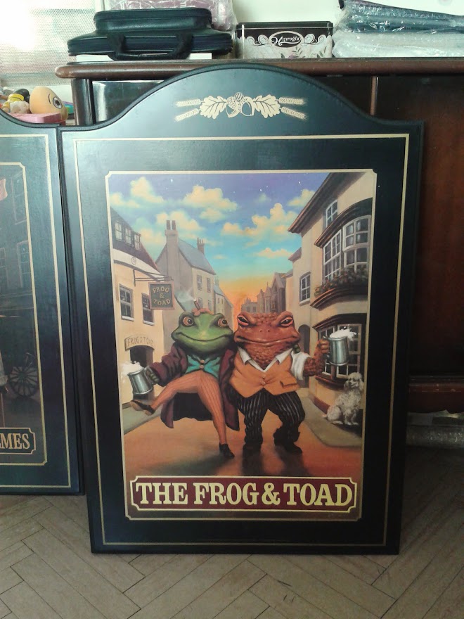 İNGİLİZ PUB RESMİ. THE FROG and TOAD VİNTAGE, DEKOR, KOLEKSİYON.