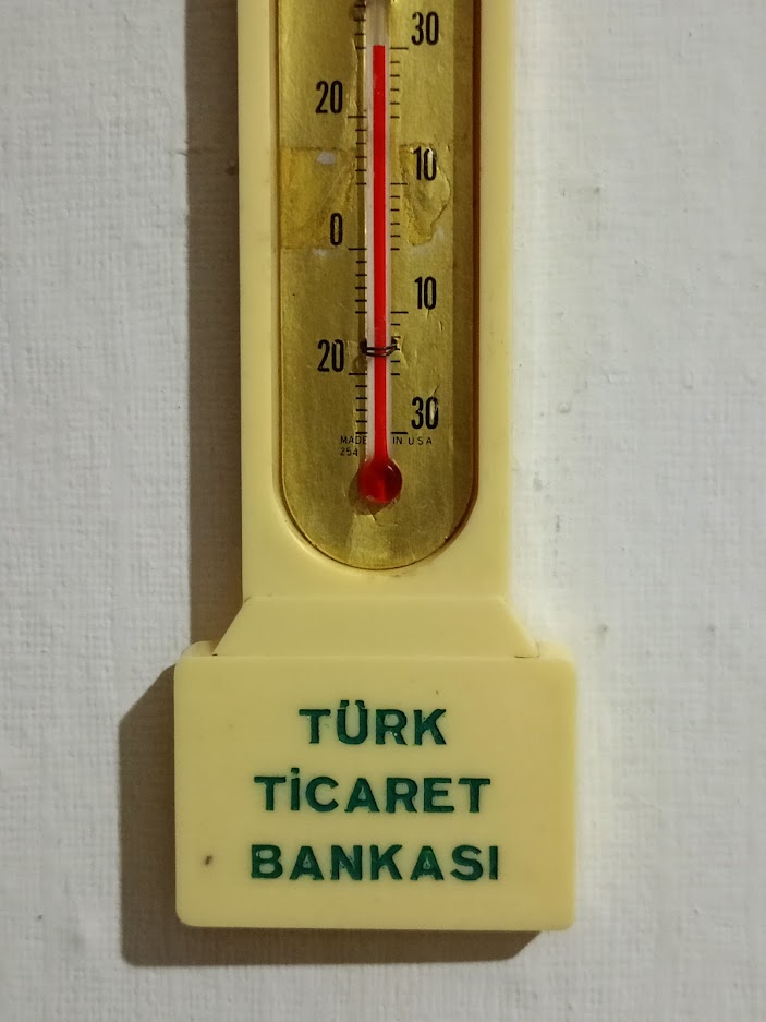 TÜRK TİCARET BANKASI TERMOMETRE. ÇOK NADİR.