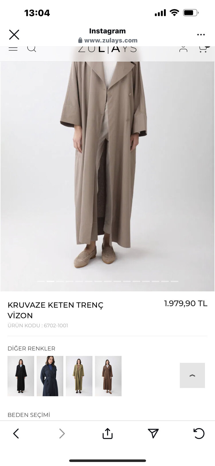 Keten kruvaze pardesü indirim de ❣️❣️