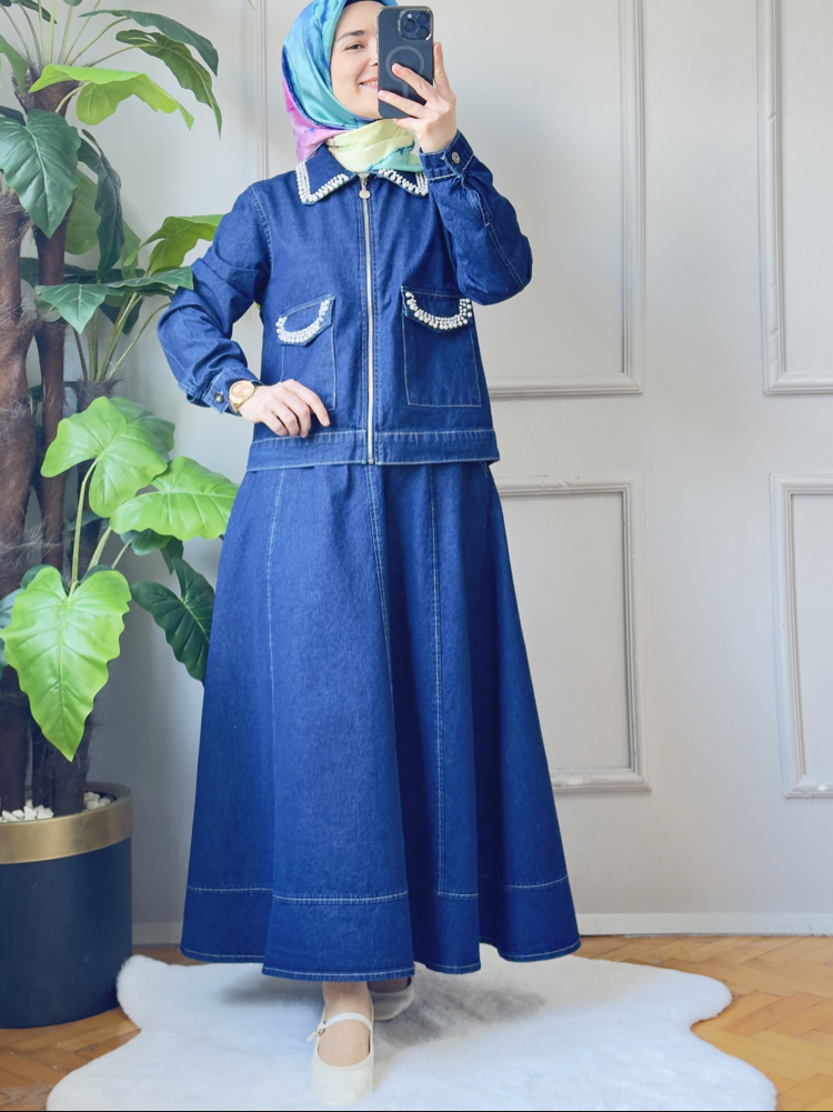 İncili Denim takım 