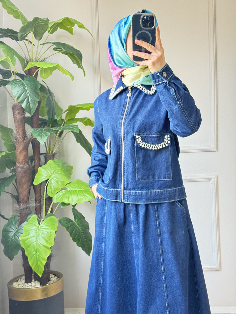 İncili Denim takım 