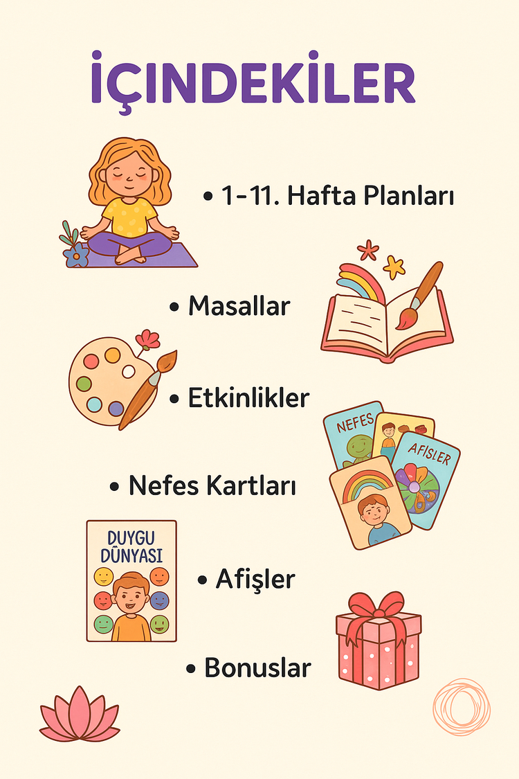 Masal Adımlarıyla Mindfulness – Elif Öğretmen ile 11 Haftalık Uygulama Dosyası