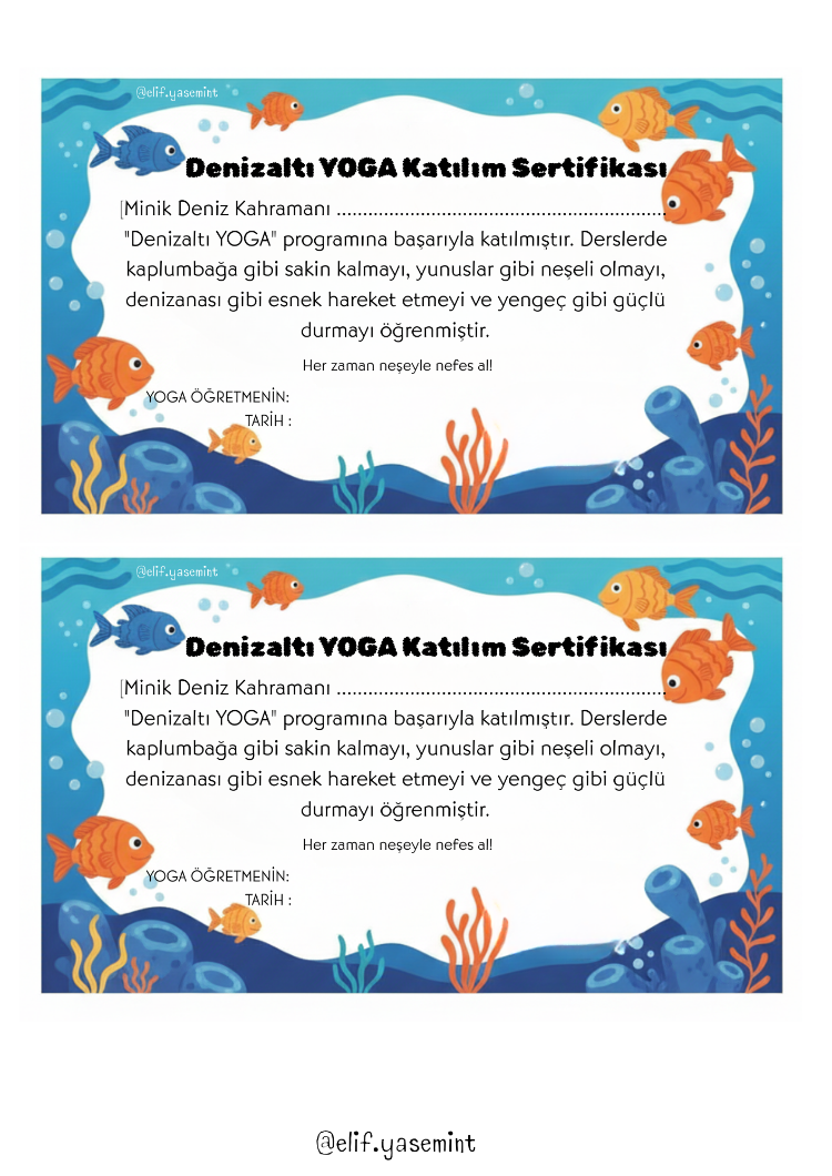[3-5 Yaş] Denizaltı YOGA – 7. Ders: Derin Denizde Nefes ve Denge!