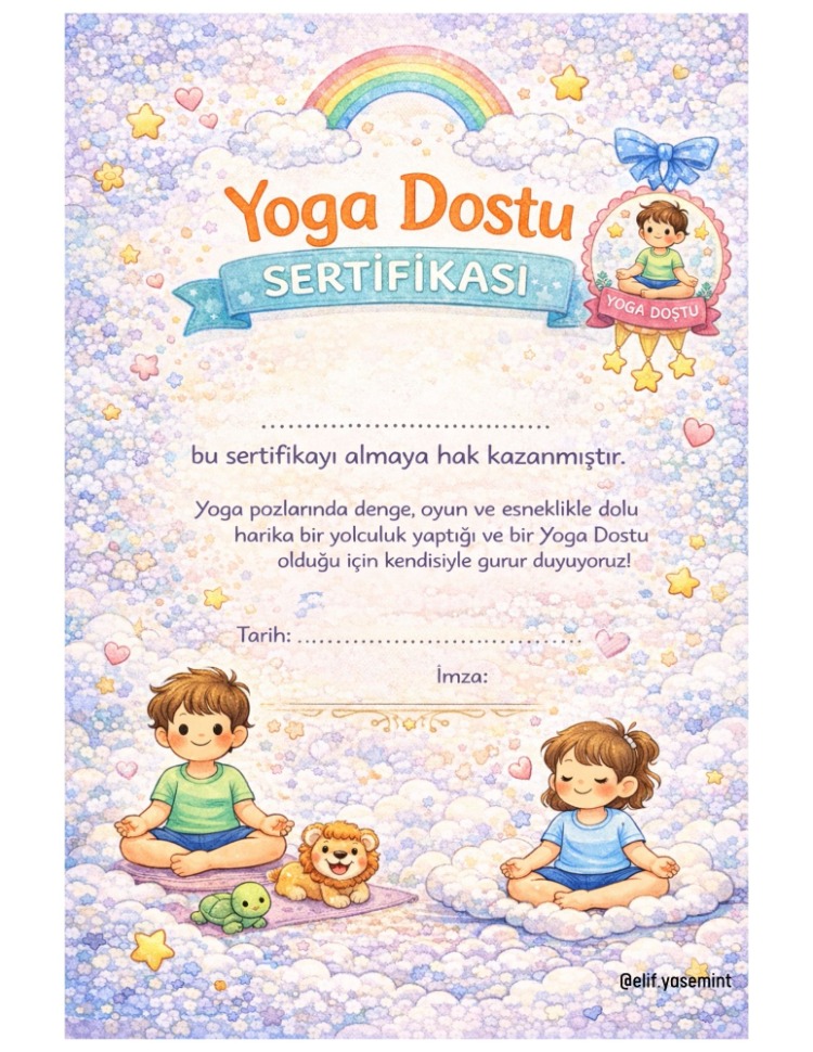 3–6 Yaş Çocuk Yogası Poz Kartları Seti | Oyun Temelli – Yazdır & Kullan
