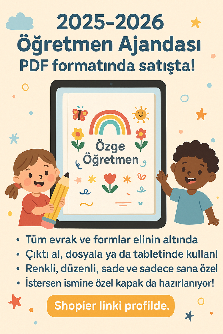 Okul Öncesi Öğretmen Ajandası – Dijital PDF Versiyonu