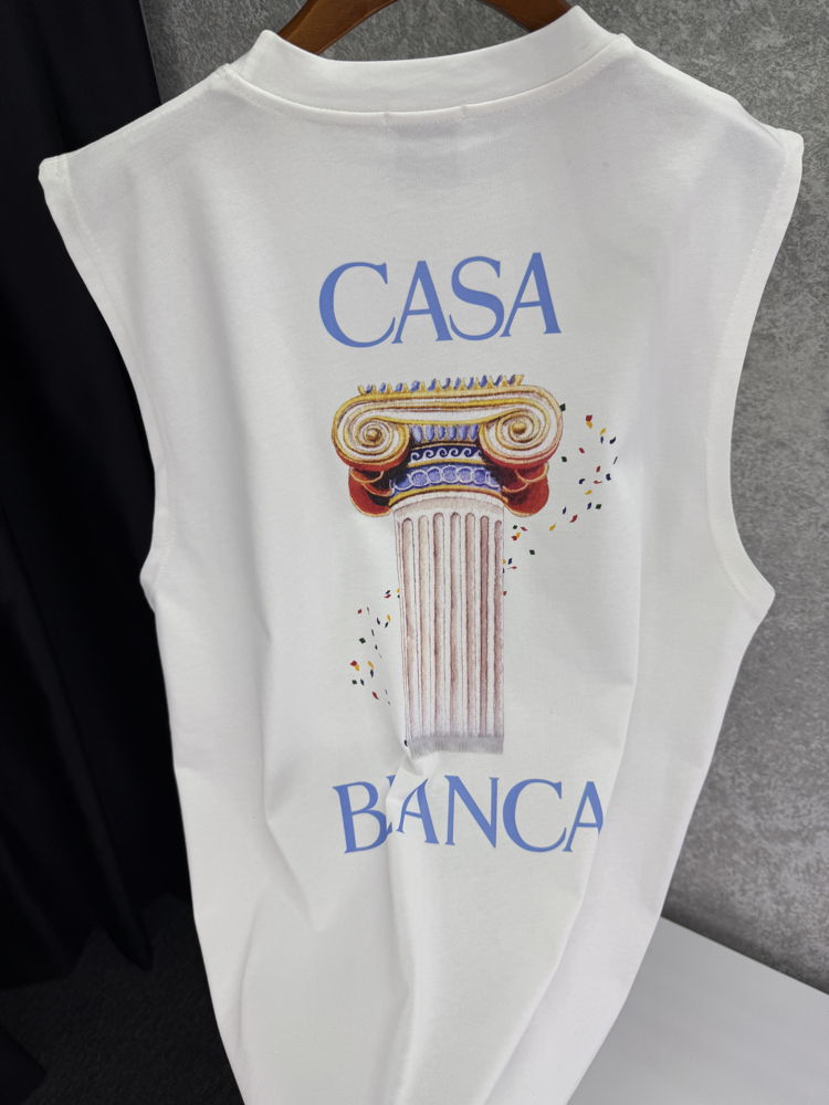 CASABLANCA Premium Sıfır Kol T-shirt 