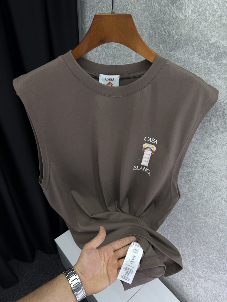 CASABLANCA Premium Sıfır Kol T-shirt 