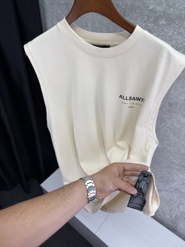ALL SAINTS Premium Sıfır Kol T-shirt 