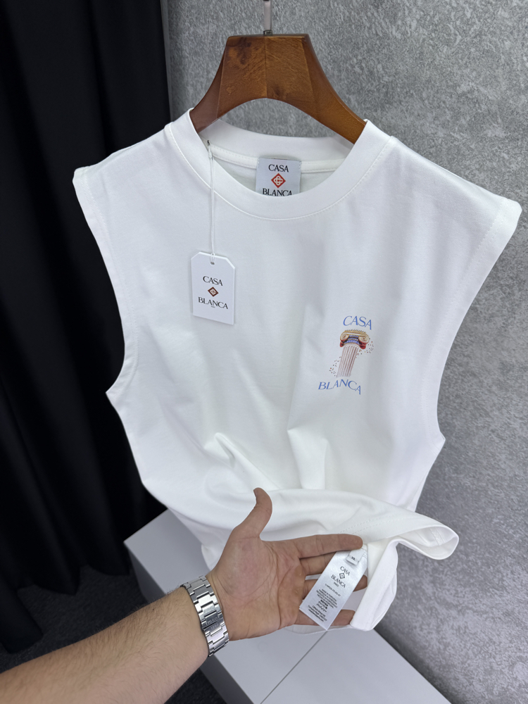 CASABLANCA Premium Sıfır Kol T-shirt 