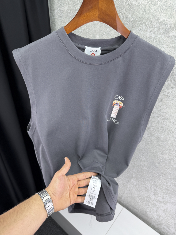 CASABLANCA Premium Sıfır Kol T-shirt 