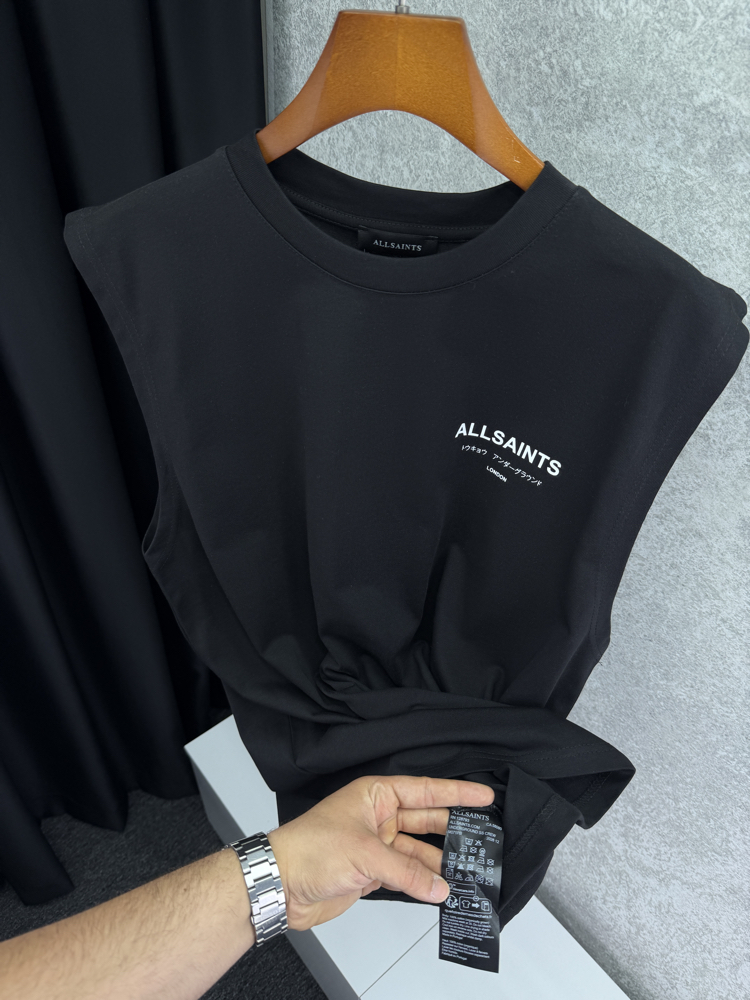 ALL SAINTS Premium Sıfır Kol T-shirt 