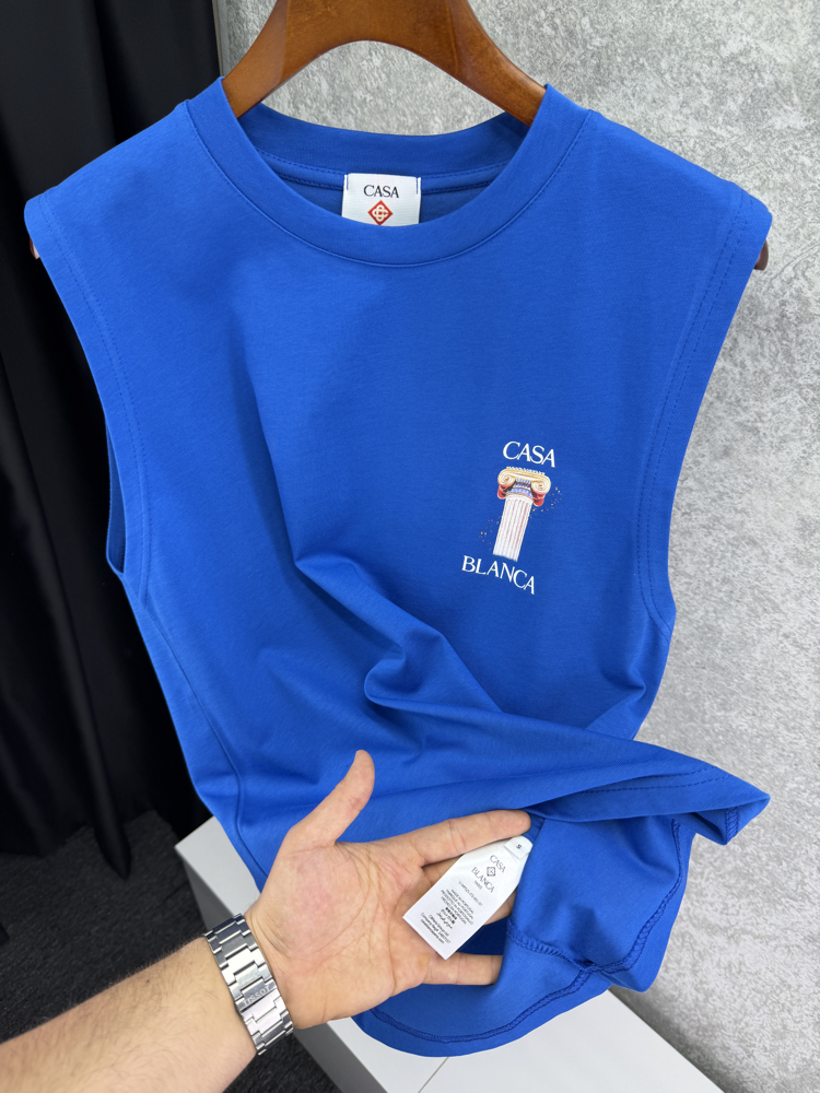 CASABLANCA Premium Sıfır Kol T-shirt 