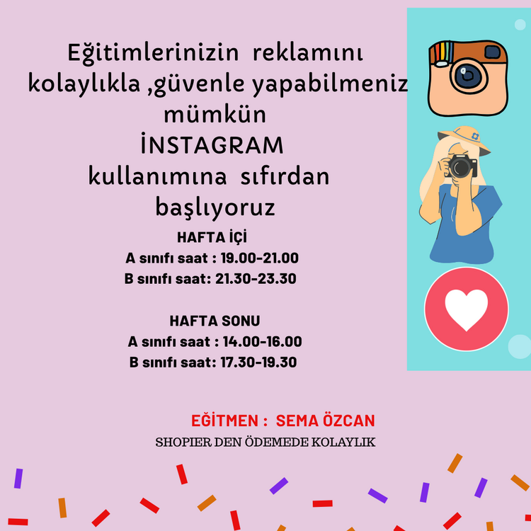 İNSTAGRAM  TEMEL (60 DK)