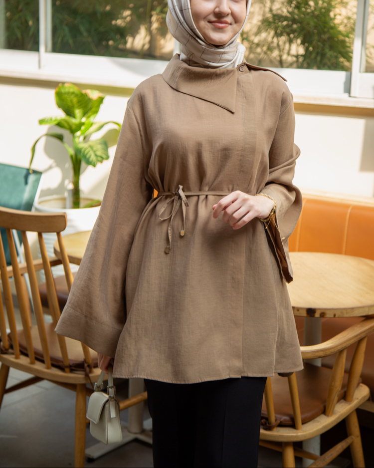 Mirel Tensel Tunik | Bej Rengi