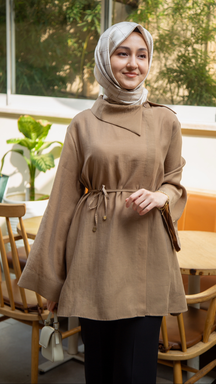 Mirel Tensel Tunik | Bej Rengi
