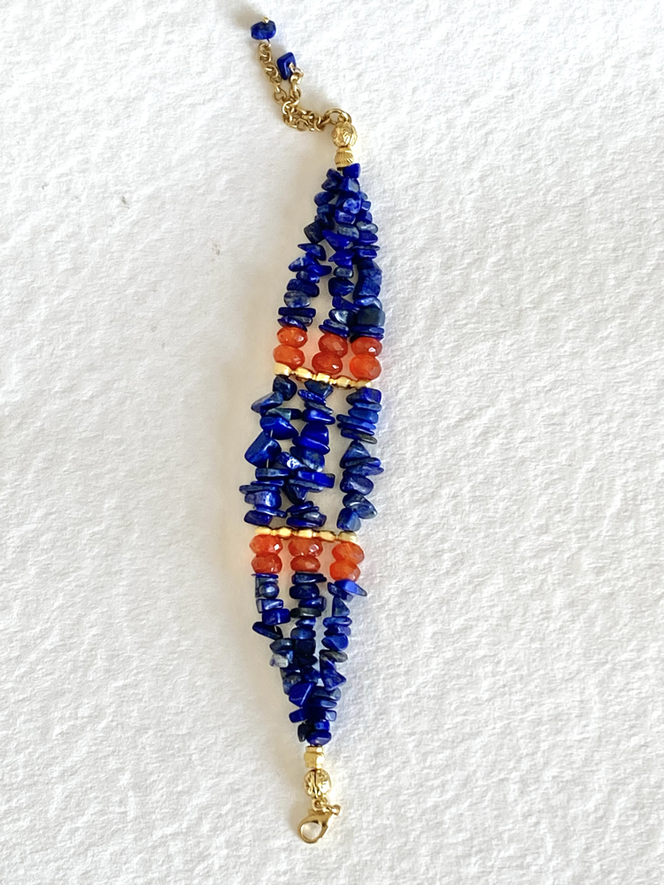 Lapis Lazuli & Karnelyan Akik Bileklik