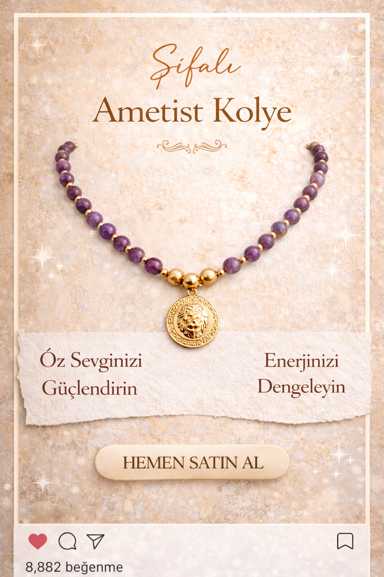 ŞİFA AMETİST KOLYE