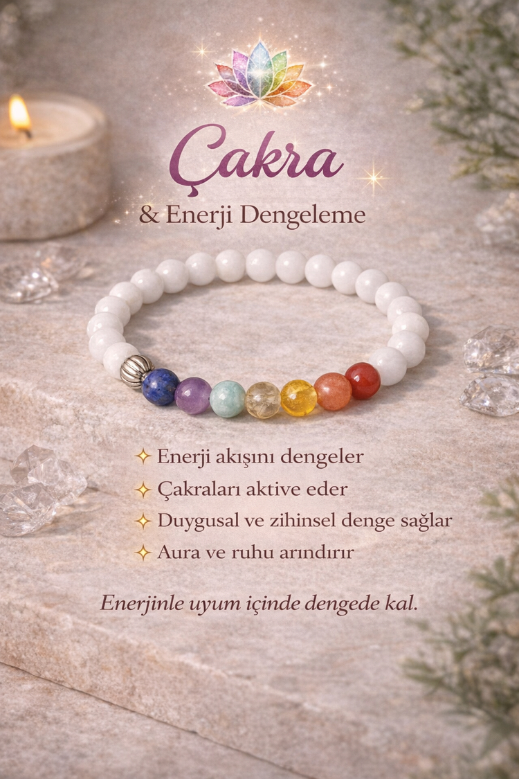 ÇAKRA AY TAŞI BİLEKLĞİ