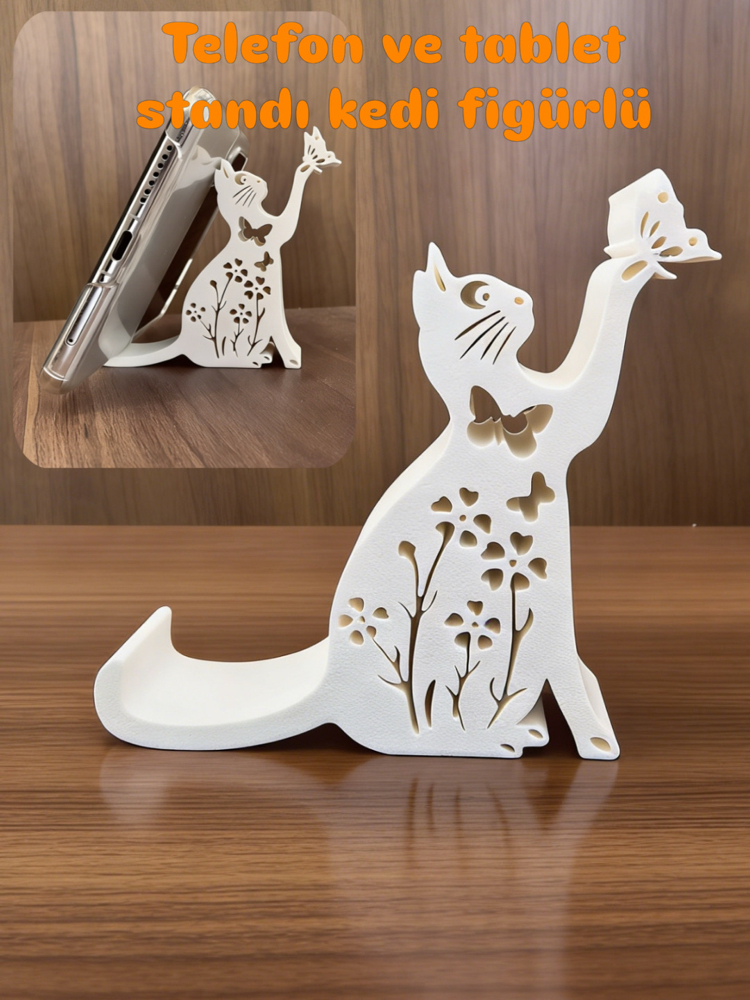 Telefon standı Kedi figürlü 