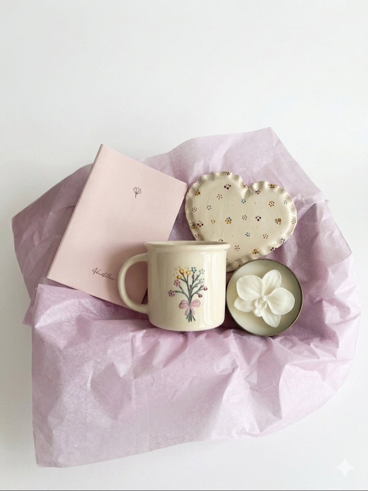 Kişiye özel çiçekli set