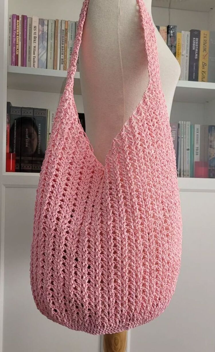 Pembe kağit ip Torba Canta