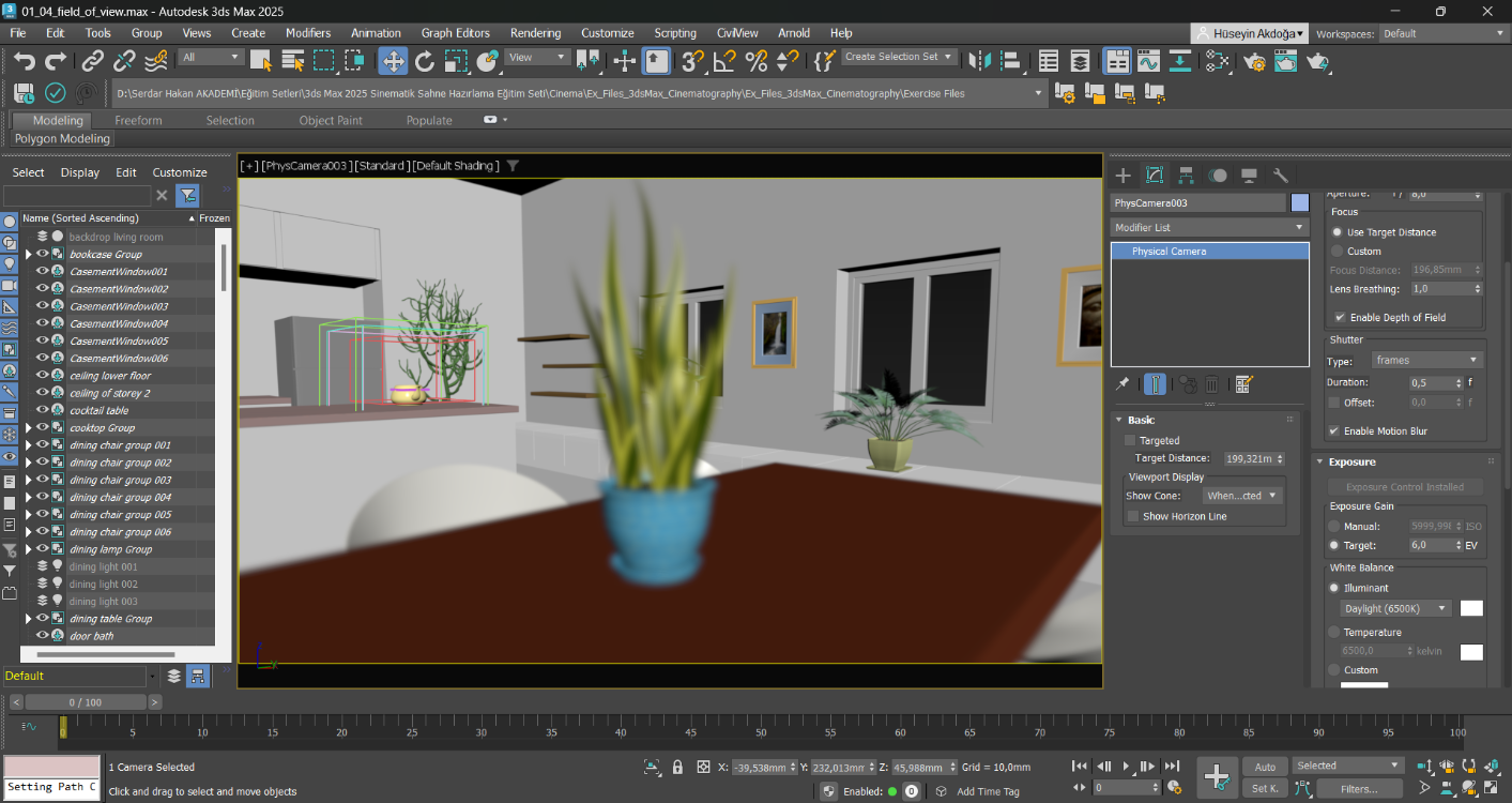 Autodesk 3ds Max 2025 ile Sinematik Sahne Hazırlama Eğitim Seti