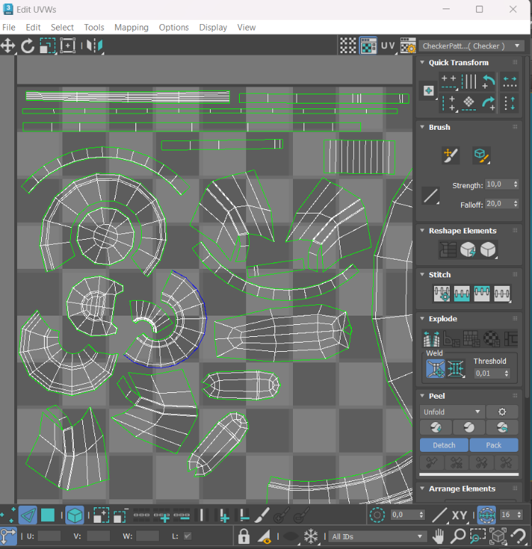 Autodesk 3ds Max 2025 UVW Map ve Unwrap UVW Map Eğitim Seti