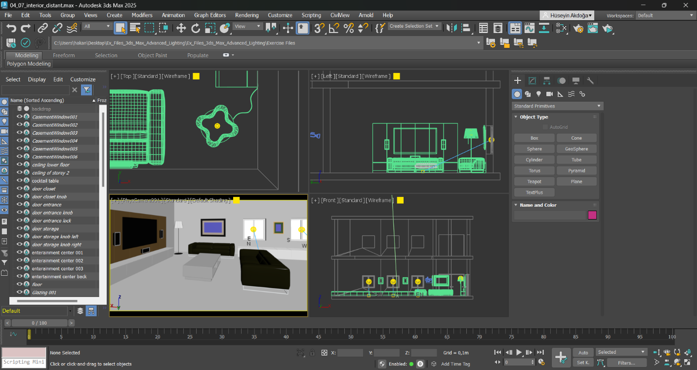 Autodesk 3ds Max 2025 Temel Aydınlatma Eğitim Seti