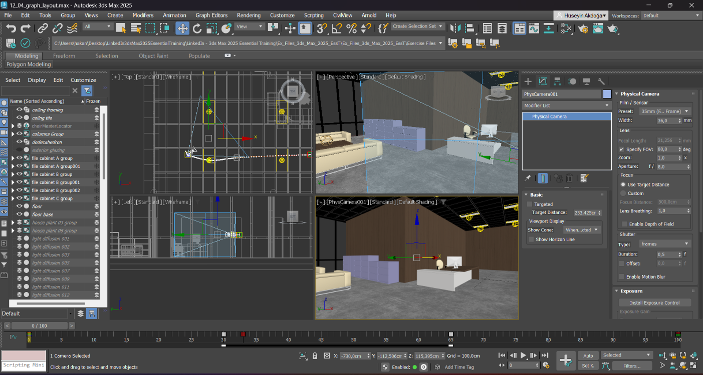 Autodesk 3ds Max 2025 Temel Animasyon Eğitim Seti