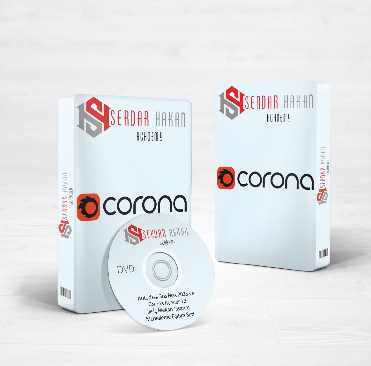 Autodesk 3ds Max 2025 ve Corona Render 12 ile İç Mekan Tasarım Modelleme Eğitim Seti