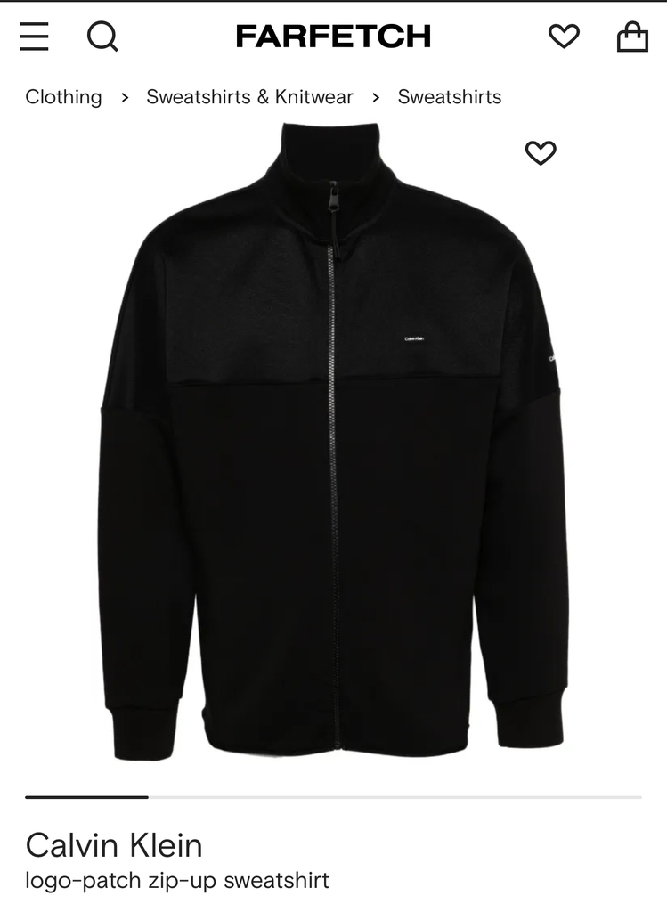 CK Tam Fermuar Sweatshirt 