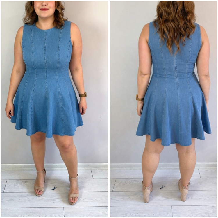 Çan Model Likralı Jean Elbise