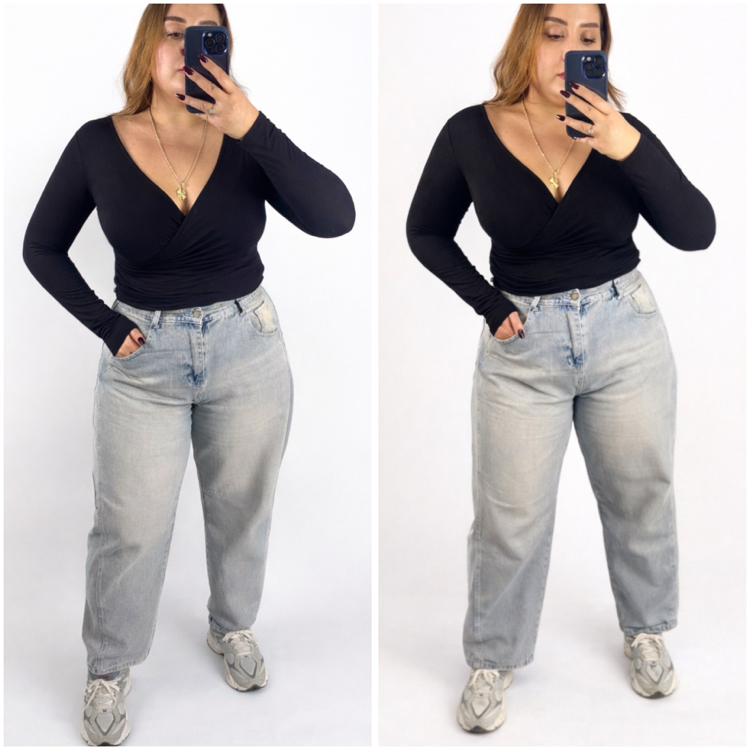 Yüksek Bel Bol Model Jean
