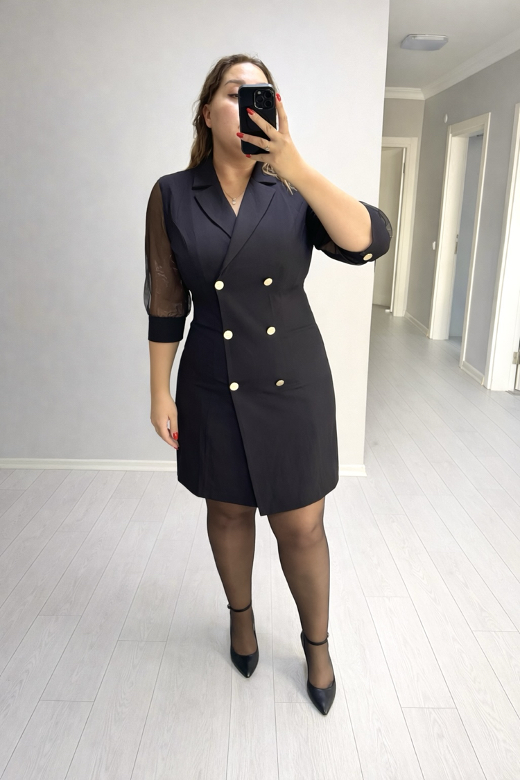 Sırt Halka Detaylı Abiye Elbise 
