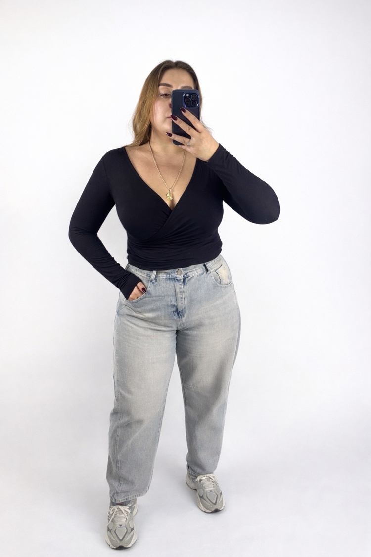 Yüksek Bel Bol Model Jean