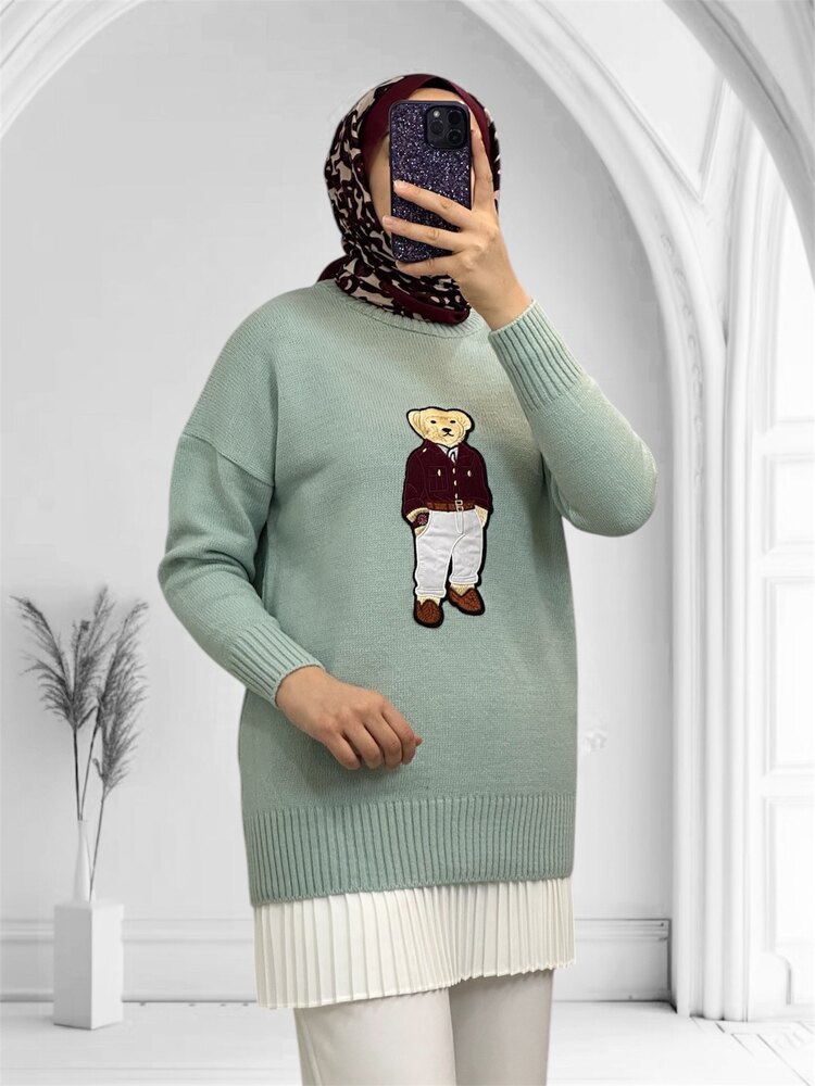 Örgü teddy kazak