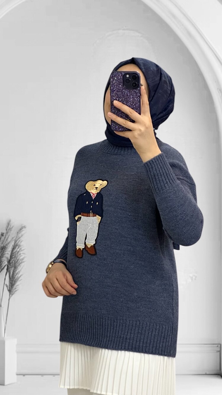 Örgü teddy kazak