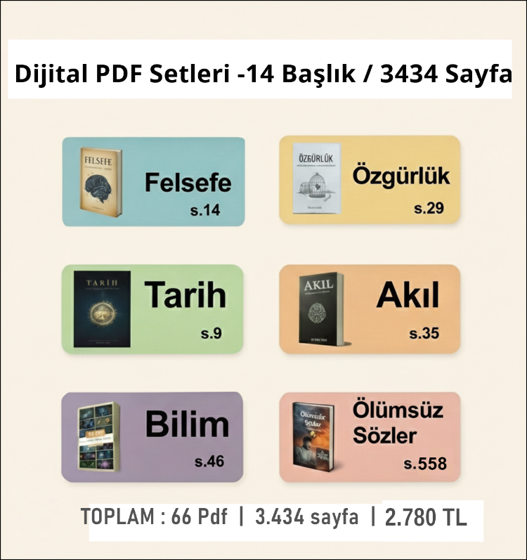“Dijital PDF Setleri – 14 Başlık / 3434 Sayfa”