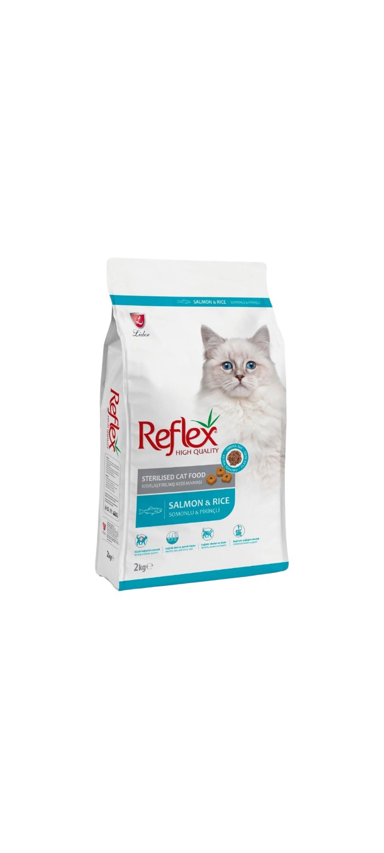 Refleks Yüksek Kalite Kısır Kedi Maması – Somonlu & Pirinçli (2 kg)