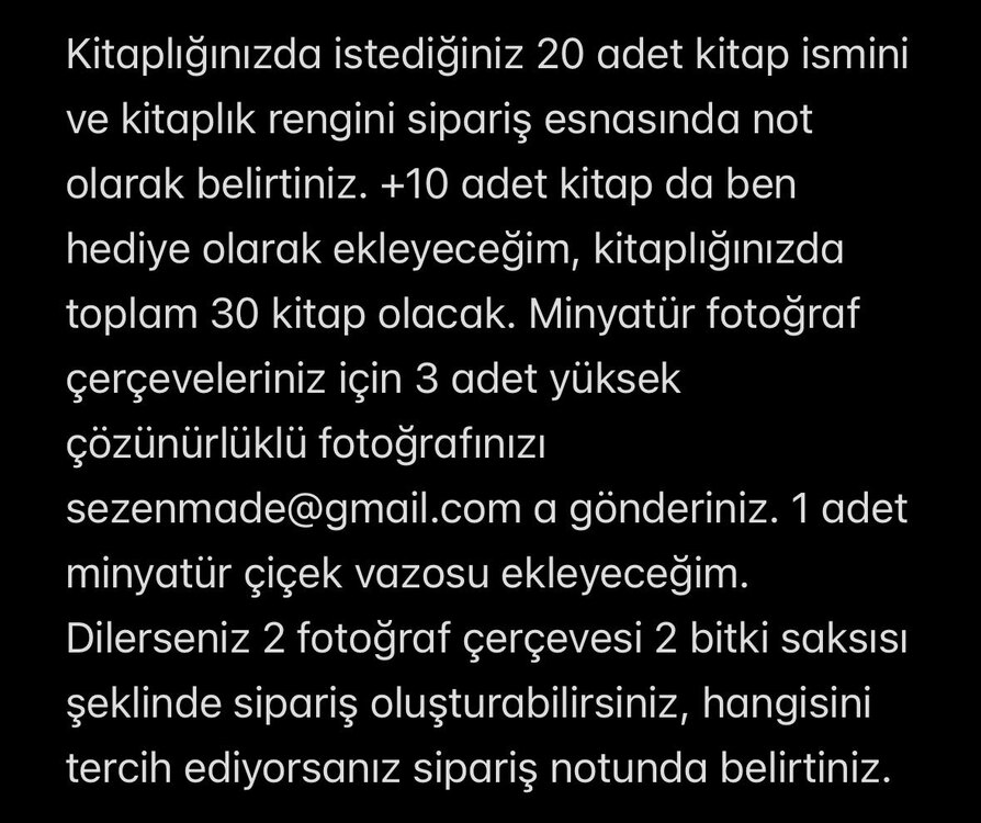Mini Kitaplık (30 adet mini kitapla)