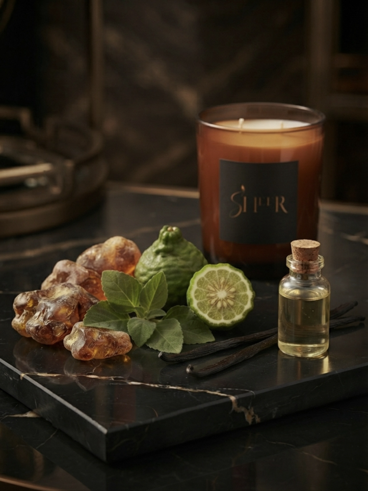 Sheer Luxury Aurawood Serisi %100 Doğal Soya Wax Cam Mum